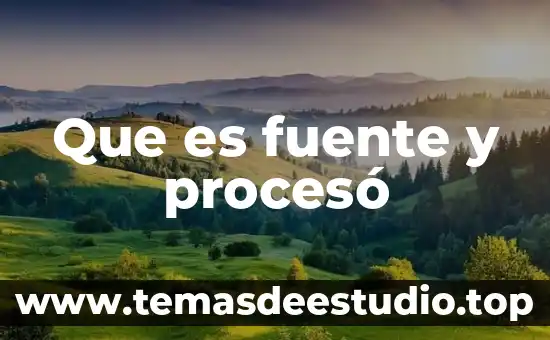 Qué es un proceso de preparación definición 7 Que es fuente y procesó