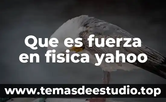 Que es popo yahoo 4 Que es fuerza en fisica yahoo