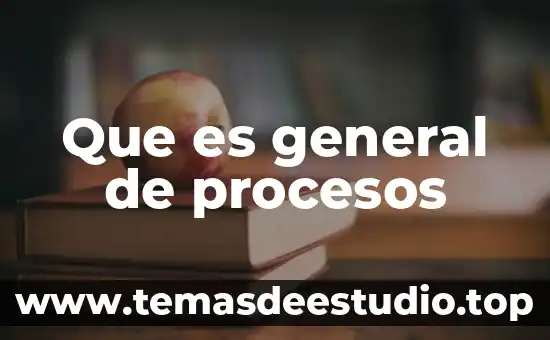 Que es un levantamiento de procesos 4 Que es general de procesos