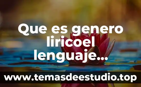 Que es ritmo en el lenguaje poetico 5 Que es genero liricoel lenguaje poetico