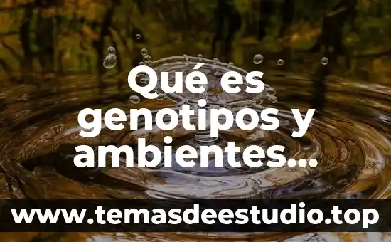 Que es ambientes biologicos 3 Qué es genotipos y ambientes fenotipos