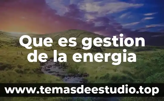 Qué es la gestión de riesgos concepto 4 Que es gestion de la energia