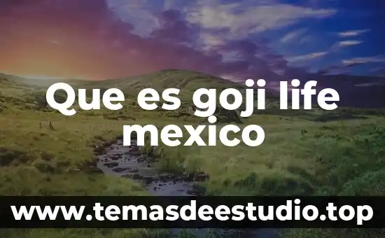 Qué es senante en México 7 Que es goji life mexico