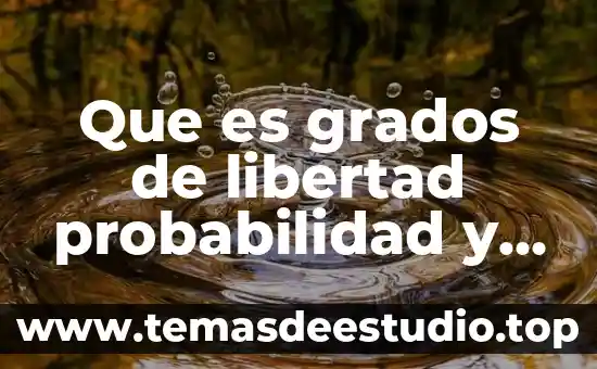Que es grados de libertad probabilidad y estadistica