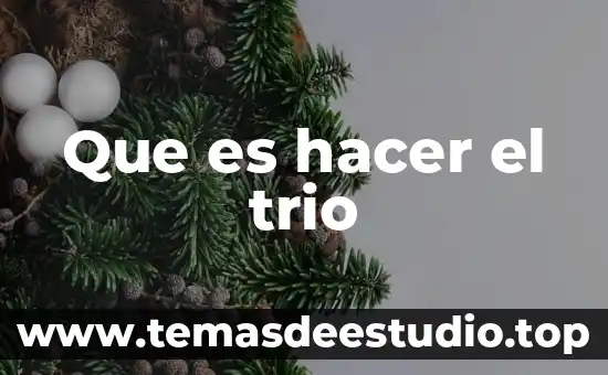 Que es hacer el trio