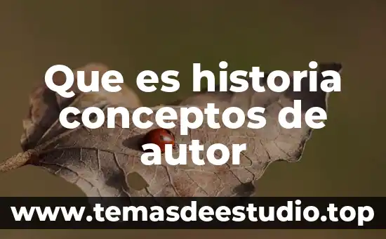 Que es oa comunidad 3 Que es historia conceptos de autor