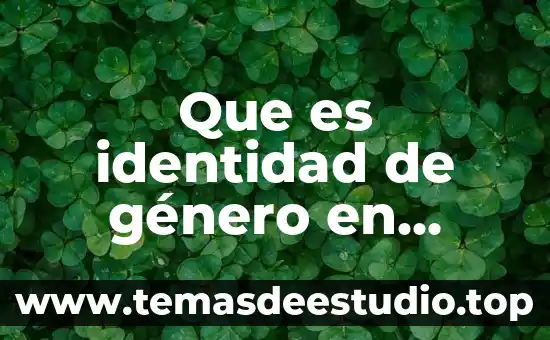 Holon del genero que es 6 Que es identidad de género en mexico
