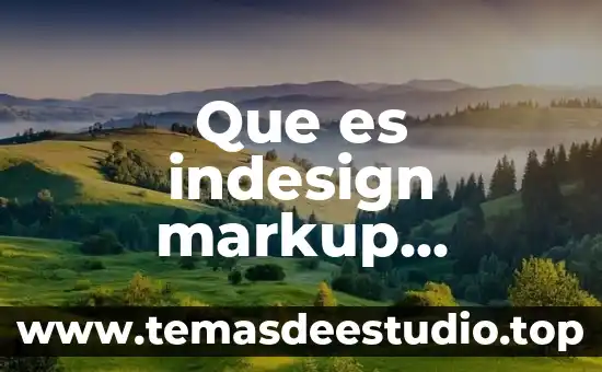 Que es indesign markup document