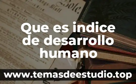 Qué es el número índice en estadística 3 Que es indice de desarrollo humano