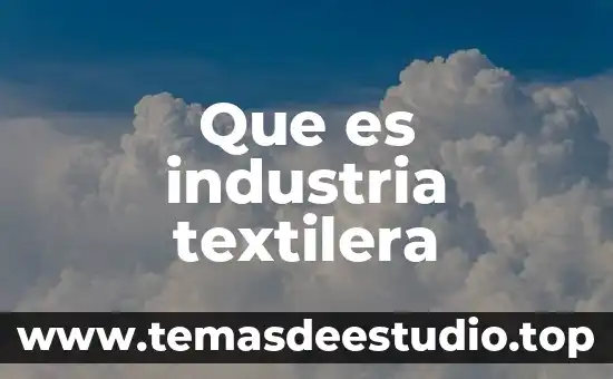 Que es el tpm en la industria 3 Que es industria textilera