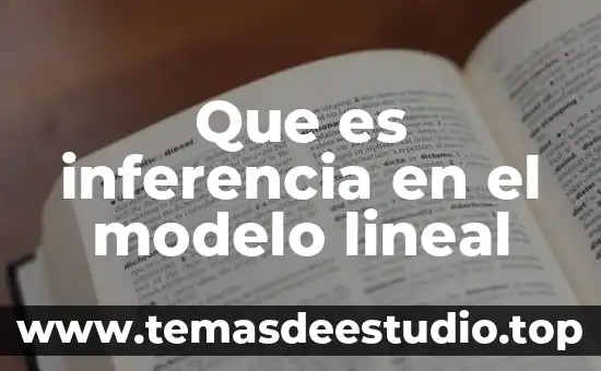 Que es tipo de inferencia 3 Que es inferencia en el modelo lineal