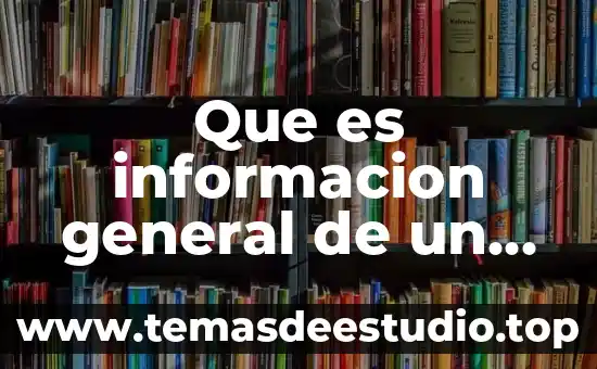 Que es informacion general de un libro