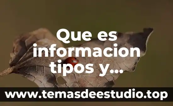 Que es el movimiento y tipos de movimiento 5 Que es informacion tipos y caracteristicas