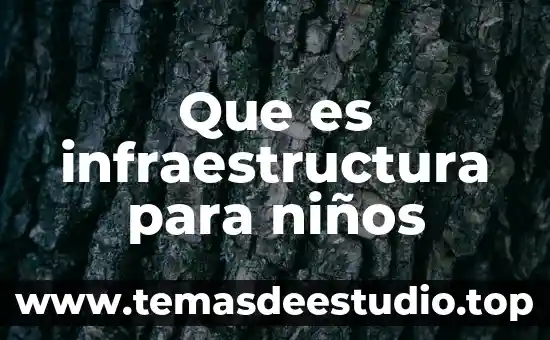Que es la solidificarse el agua para niños 5 Que es infraestructura para niños