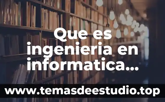 Que es ingenieria en informatica sistemas