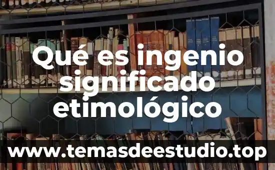 Que es organizar verbo significado 3 Qué es ingenio significado etimológico