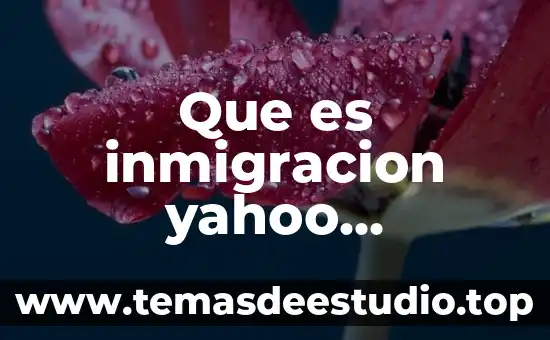 Que es inmigracion yahoo respuestas