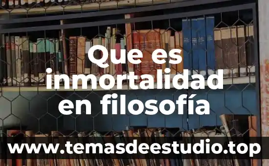 Yeshua que es o quien es 4 Que es inmortalidad en filosofía