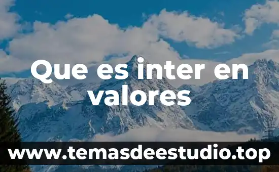 Que es inter en valores