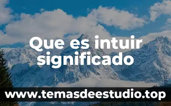 Que es excepción significado 3 Que es intuir significado