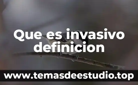 Qué es un establecimiento permanente definición 5 Que es invasivo definicion