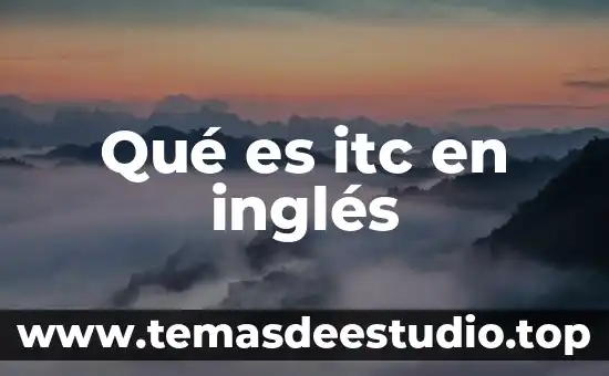 Que es ser buena o mala persona 7 Qu茅 es itc en ingl茅s