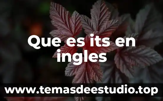 Relación huésped parásito que es 6 Que es its en ingles