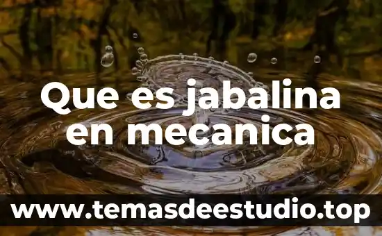 Que es jabalina en mecanica