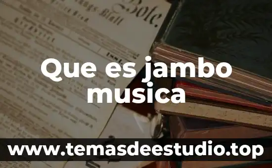 Que es jambo musica