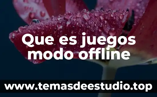 Que es juegos modo offline