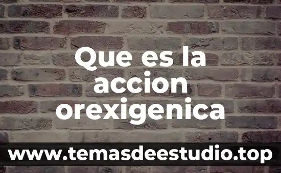 Que es una línea de acción 8 Que es la accion orexigenica