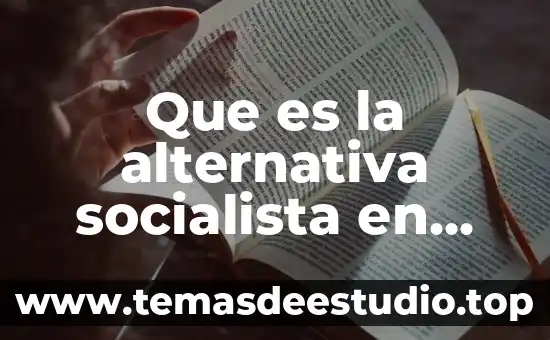 Que es la alternativa socialista en historia