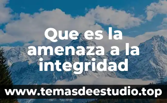 Que es ser una persona quinestetica 6 Que es la amenaza a la integridad