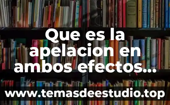 Que es la mononucleosis causas y efectos 8 Que es la apelacion en ambos efectos mexico