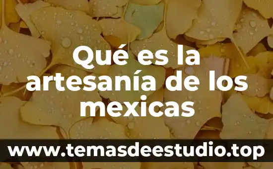 Workfront que es 7 Qué es la artesanía de los mexicas