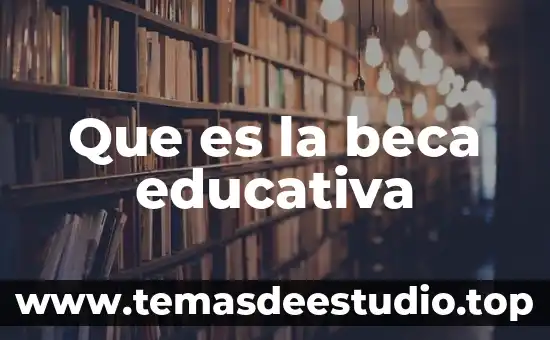 Que es la beca educativa