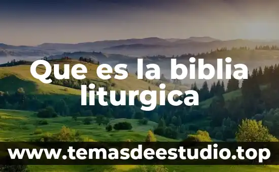 Que es carnaval segun la biblia 6 Que es la biblia liturgica