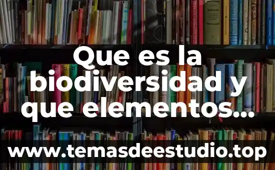 Que es biodiversidad biologica niños de primaria 5 Que es la biodiversidad y que elementos y factores intervienen
