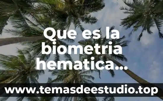 Que es quimica sanguinea y biometria he.cosmética 5 Que es la biometria hematica resumen