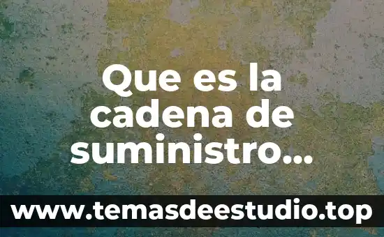 Que es la entrega de valores ala cadena de suministros 4 Que es la cadena de suministro segun david blanchard