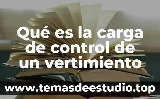 Que es el garabateo sin control 6 Qué es la carga de control de un vertimiento