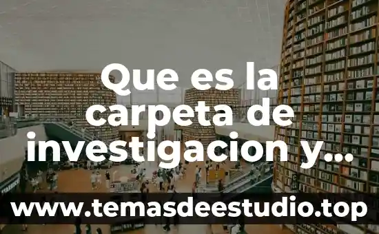 Que es la carpeta de investigacion y como se conforma