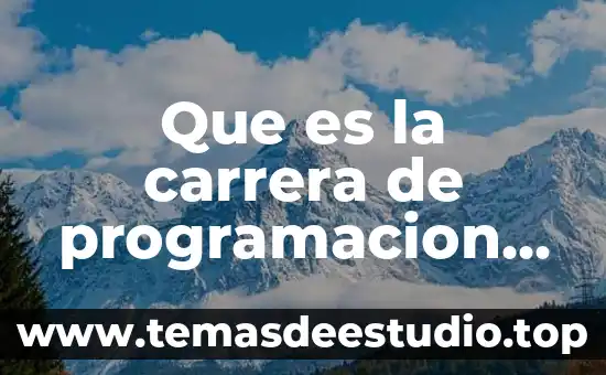 Qué es universidad nacional autónoma de México 7 Que es la carrera de programacion universidad