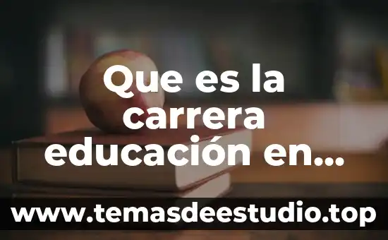 Que es la carrera educación en salud