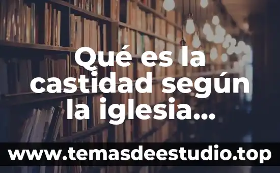 Qué es la castidad según la iglesia catolica