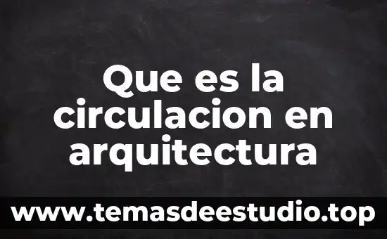 Que es la circulacion en arquitectura