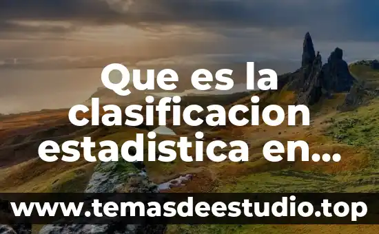 Que es la clasificacion estadistica en psicopatologia
