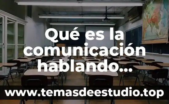 Qué es la comunicación hablando técnicamente