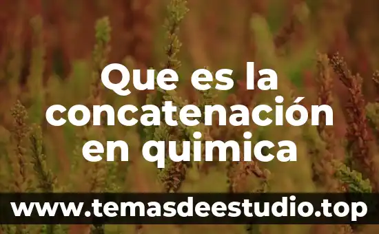 Que es la concatenación en quimica