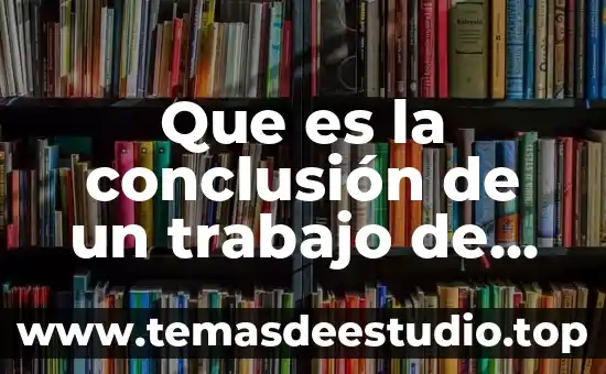 Que es la acionalizacion del trabajo 5 Que es la conclusión de un trabajo de investigacion